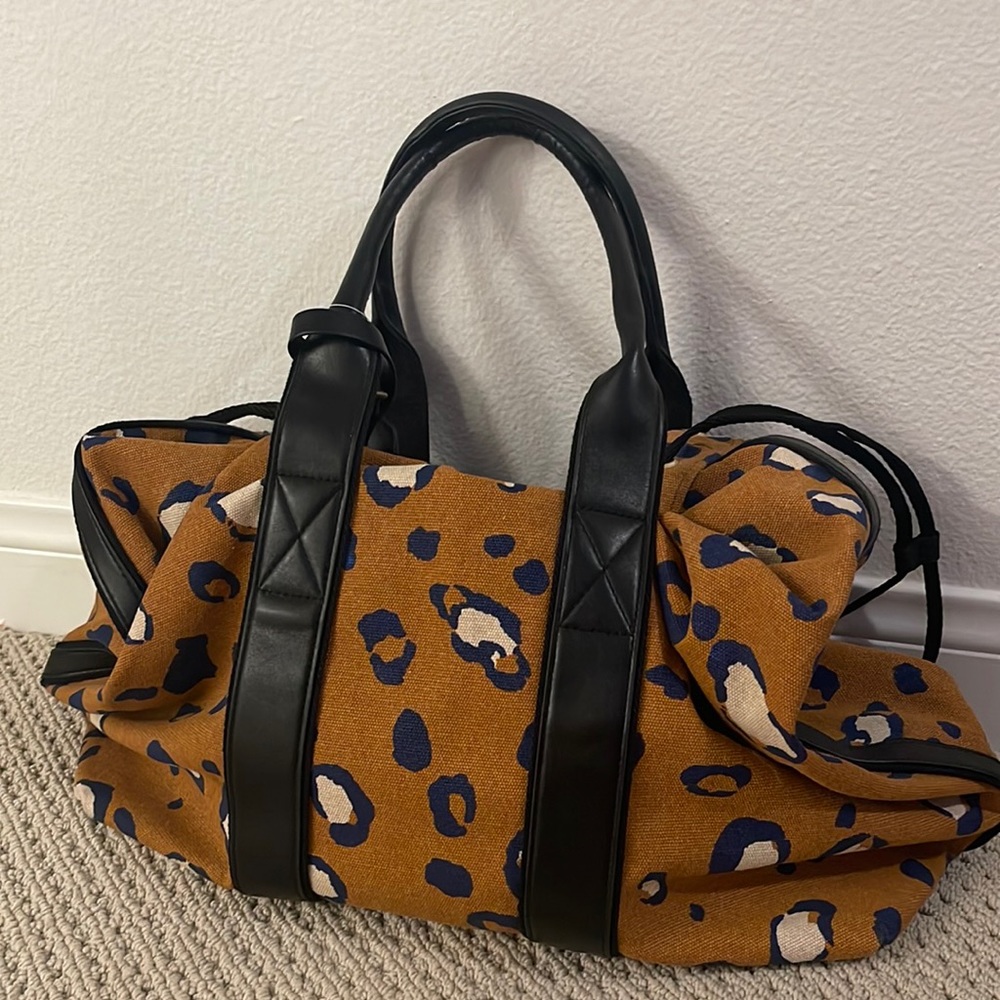 3.1 Phillip Lim Target Leopard Weekender Drawstring Travel Bag